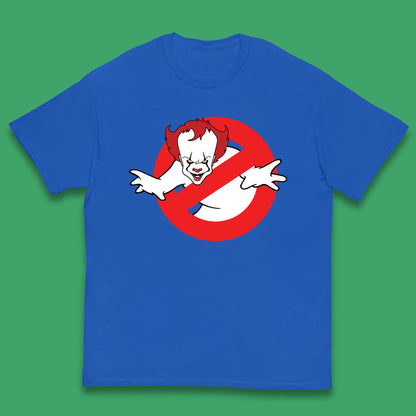 The Real Ghostbusters No Ghost Halloween IT Pennywise Clown Movie Mashup Parody Kids T Shirt