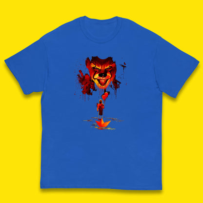IT Clown Pennywise Halloween Horror Movie Character Serial Killer Clown Costume Kids T Shirt