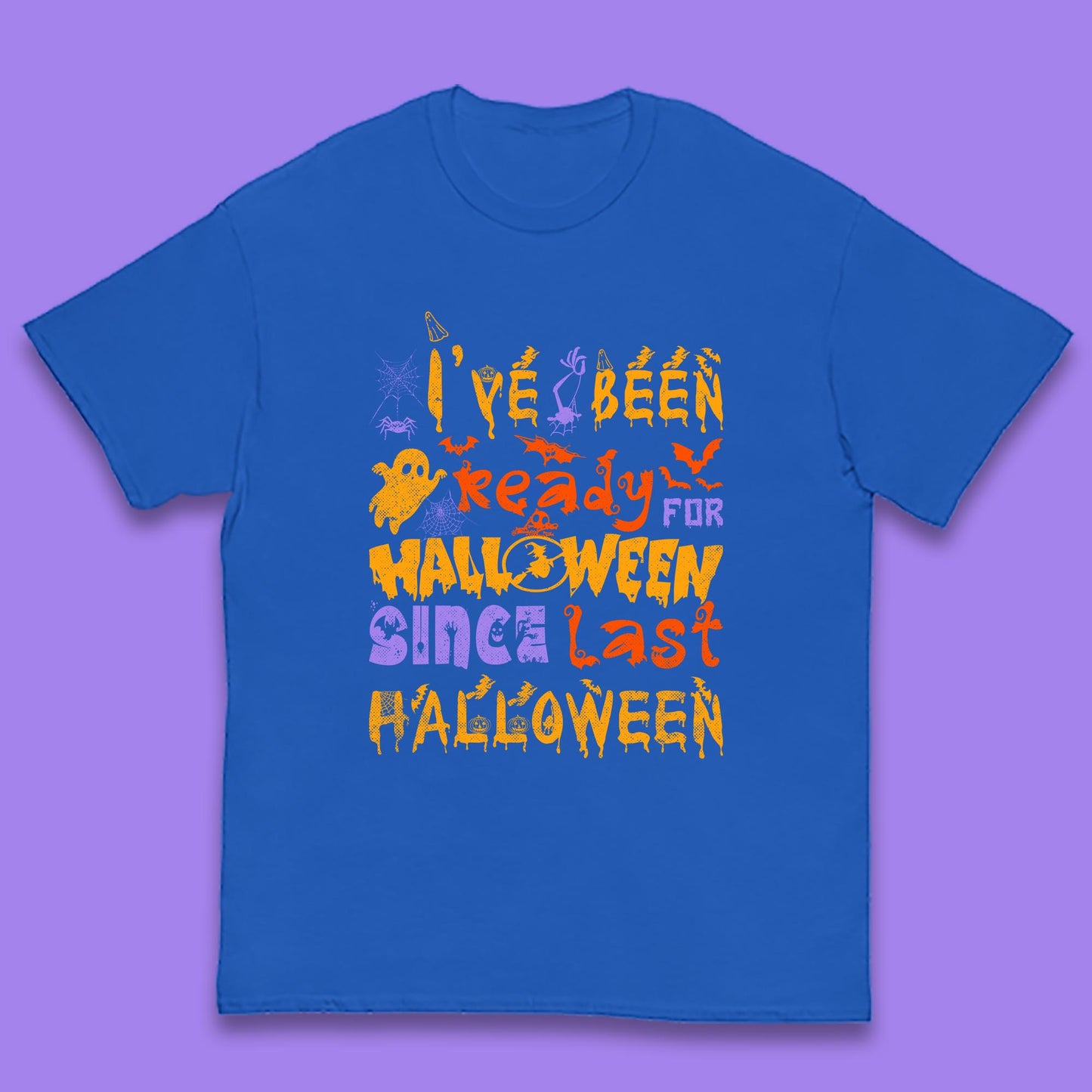 I've Been Ready For Halloween Since Last Halloween Pumpkin Spice Spooky Vibes Kids T Shirt