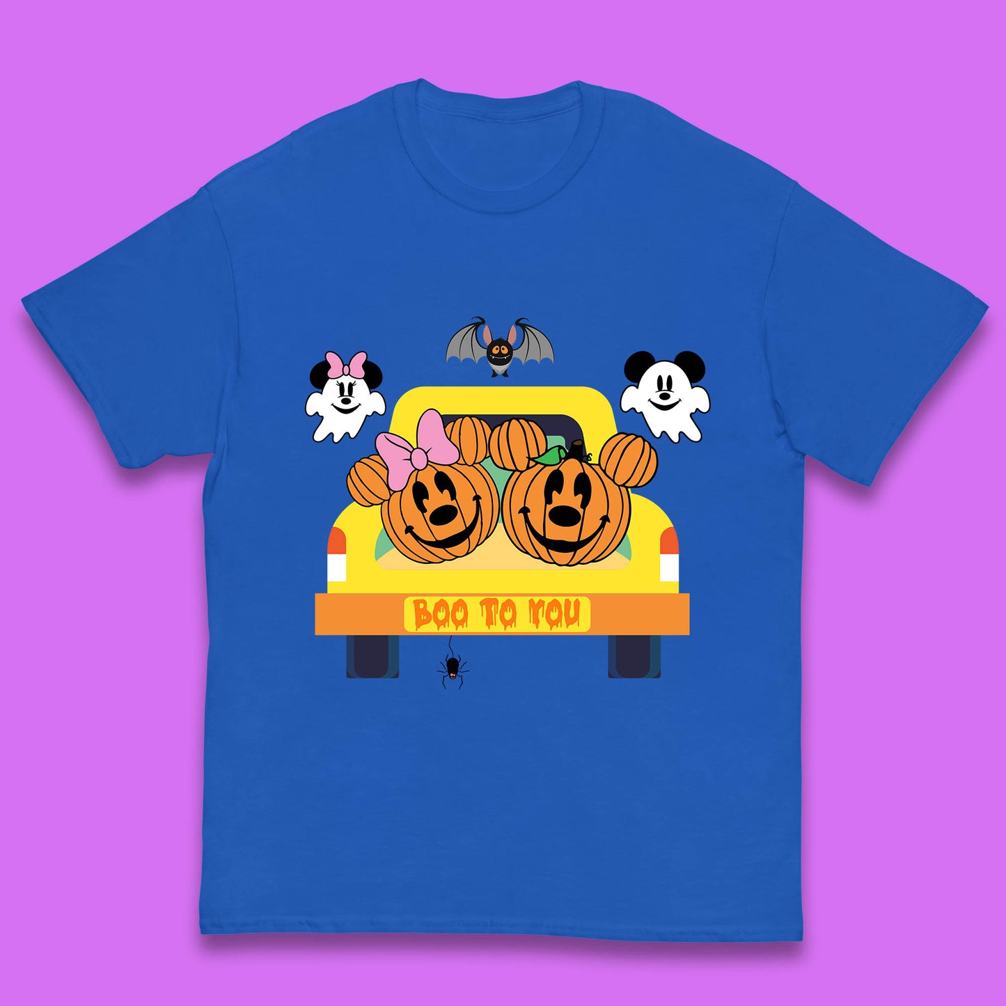 Disney Halloween Mickey Minnie Mouse Pumpkin Ghost Boo To You Horror Scary Disney Trip Kids T Shirt