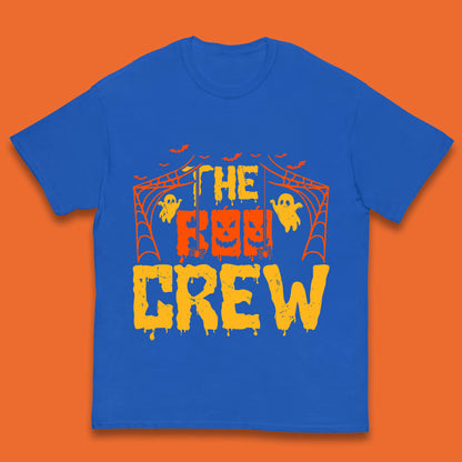 The Boo Crew Halloween Horror Spooky Boo Squad Matching Halloween Costume Kids T Shirt