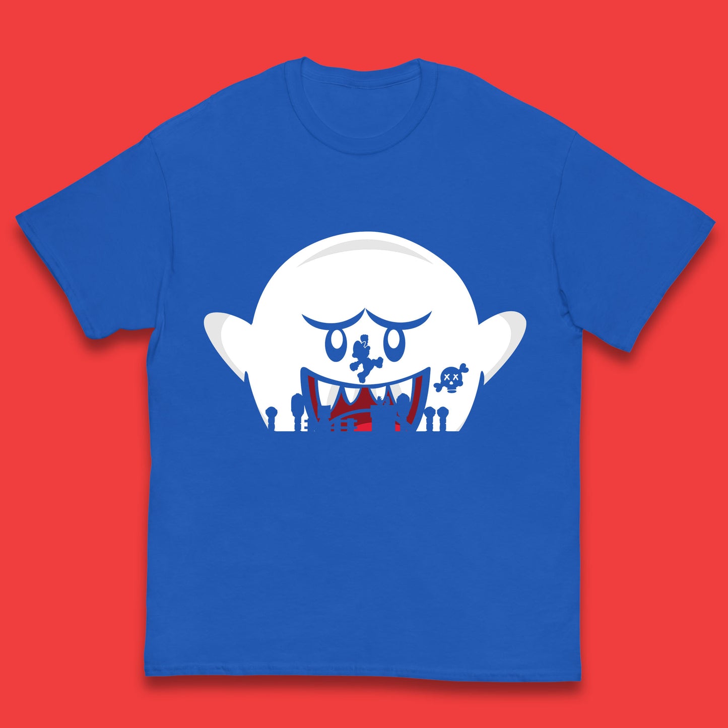 Super Mario Boo Trick Or Treat Halloween Nintendo Mario Iconic Ghost Boo Kids T Shirt