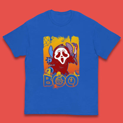 Stitch Scream Ghostface Disney Halloween Horror Movie  Disney Lilo & Stitch Kids T Shirt