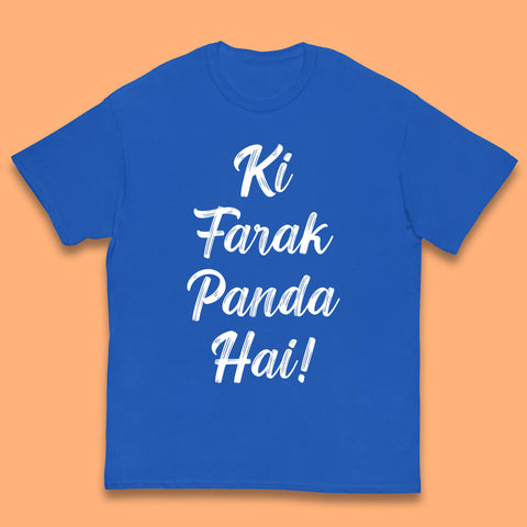 Ki Farak Panda Hai Funny Humorous Novelty Panda Parody Gift Kids T Shirt