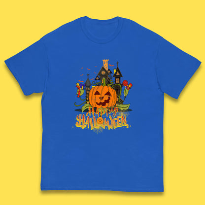 Happy Halloween Spooky Haunted House Halloween Pumpkin Horror Scary Jack-o-lantern Kids T Shirt