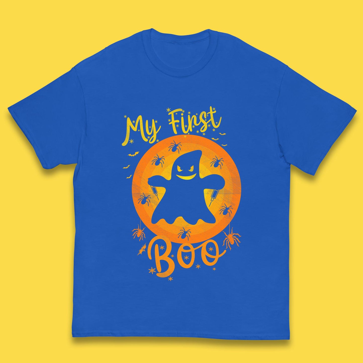 My First Boo Halloween Funny Boo Ghost Horror Scary Creepy Season Kids T Shirt