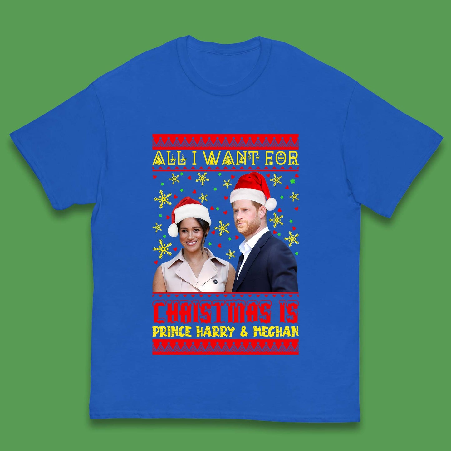 Prince Harry & Meghan Christmas Kids T-Shirt