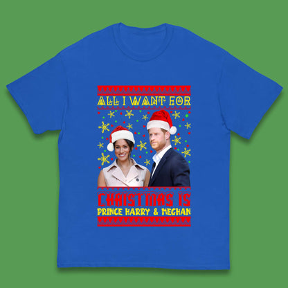 Prince Harry & Meghan Christmas Kids T-Shirt