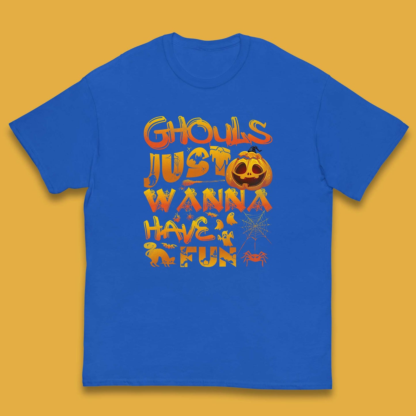Ghouls Just Wanna Have Fun Halloween Disco Ghost Ghouls Night Out Spooky Season Kids T Shirt