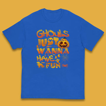 Ghouls Just Wanna Have Fun Halloween Disco Ghost Ghouls Night Out Spooky Season Kids T Shirt
