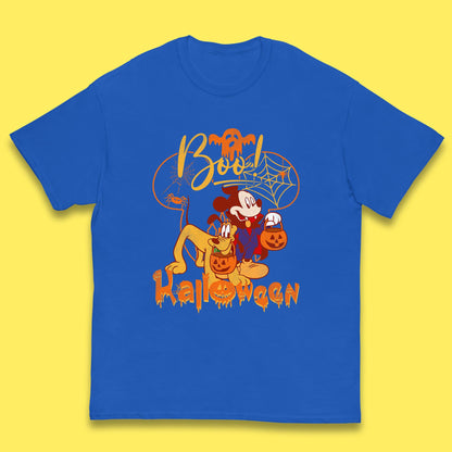 Boo Halloween Mickey Mouse And Pluto Friends Disney Halloween Disneyland Trip Kids T Shirt