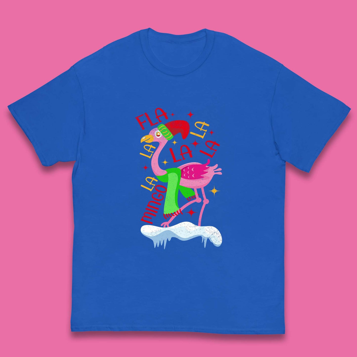 pink flamingo christmas t shirt