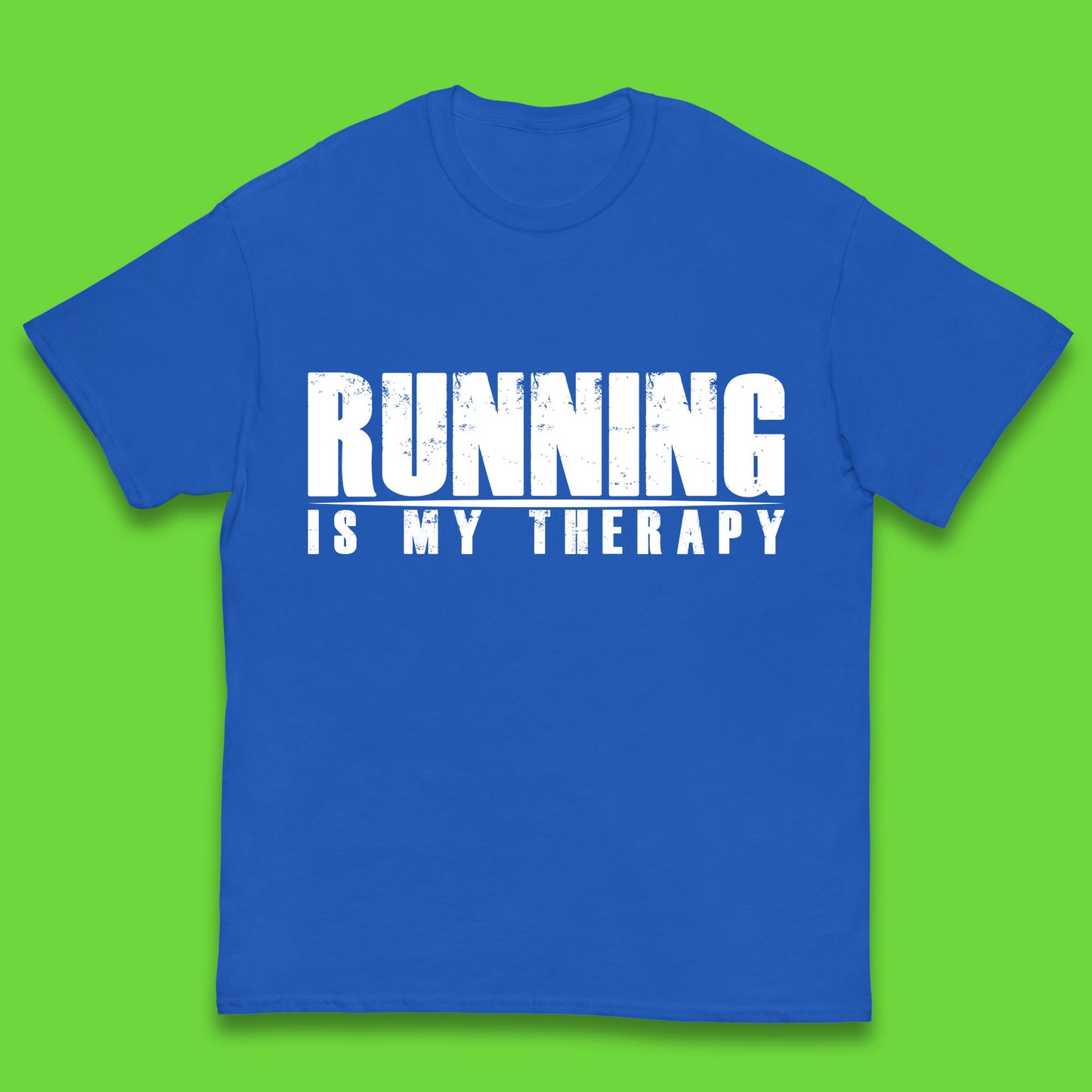 Running Is My Therapy Runner Running Lover Fitness Exercise  Running Therapy Kids T Shirt