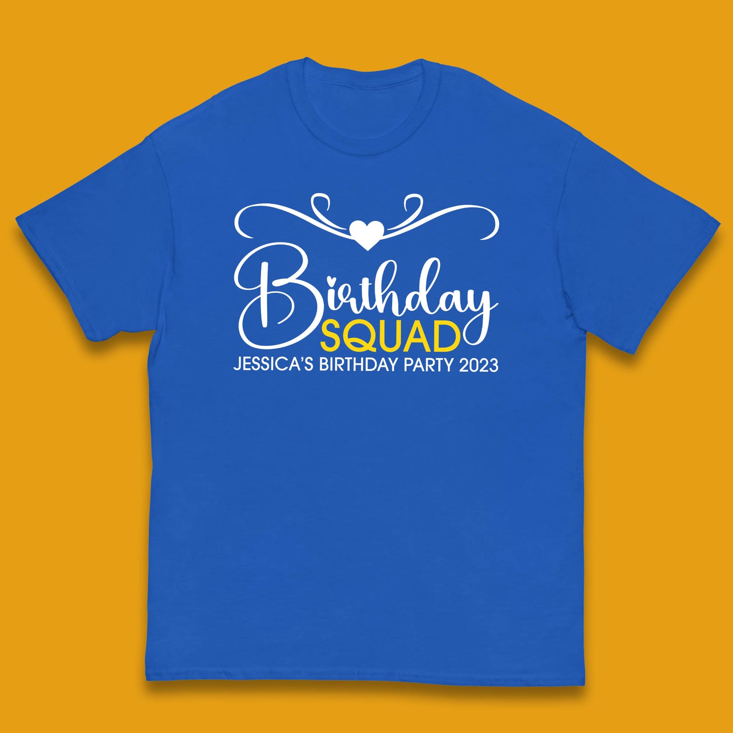 Personalised Birthday Squad Your Name And Birthday Year Funny Birthday Party Kids T Shirt