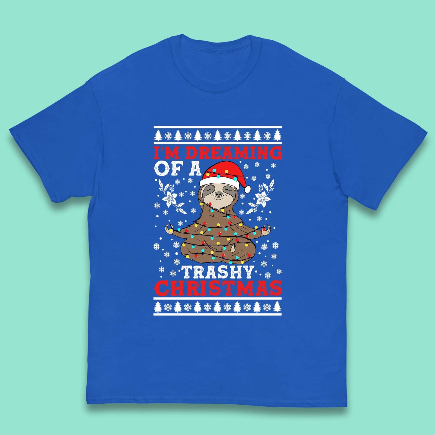 sloth christmas t shirt