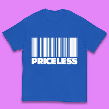 Scan For Priceless Barcode Funny Label Inspirational Empowerment Kids T Shirt