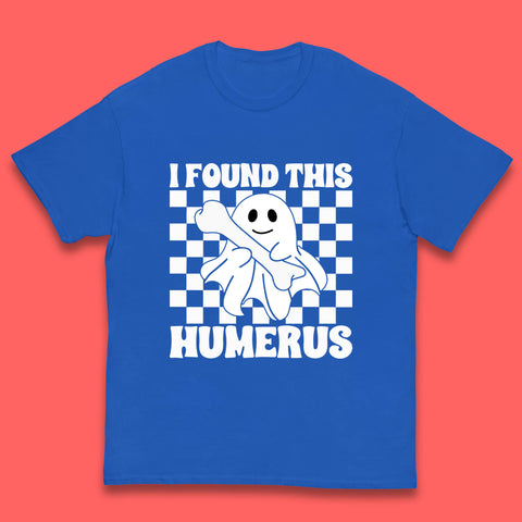 I Found This Humerus Halloween Bone Joke Funny Ghost Halloween Costume Kids T Shirt