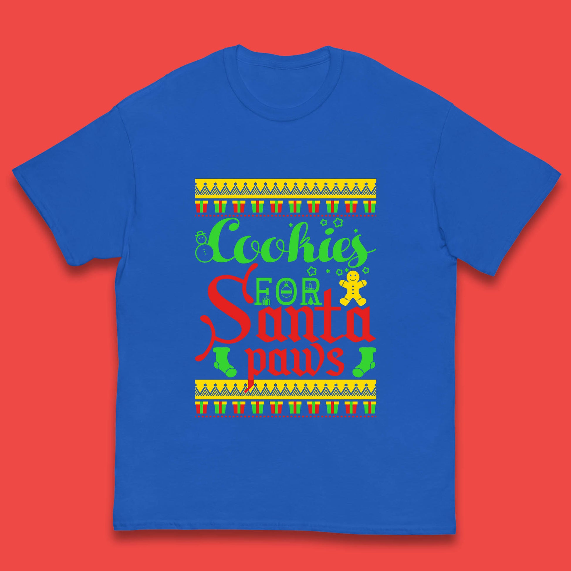 christmas cookies for santa paws t shirt