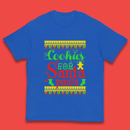 christmas cookies for santa paws t shirt