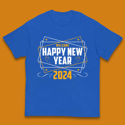 Welcome Happy New Year 2024 Kids T-Shirt
