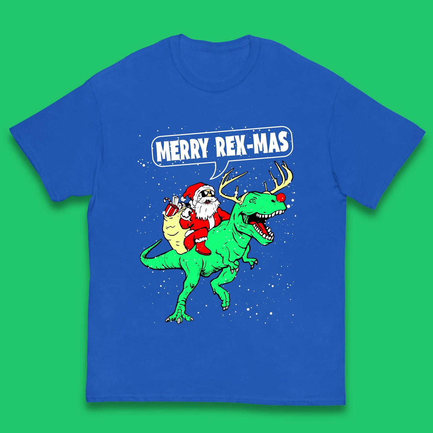 Merry Rex-Mas Christmas Kids T-Shirt
