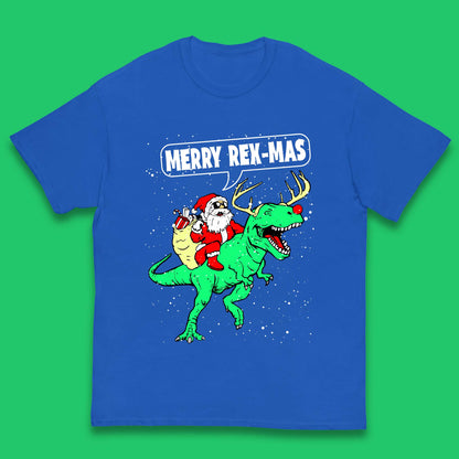 Merry Rex-Mas Christmas Kids T-Shirt