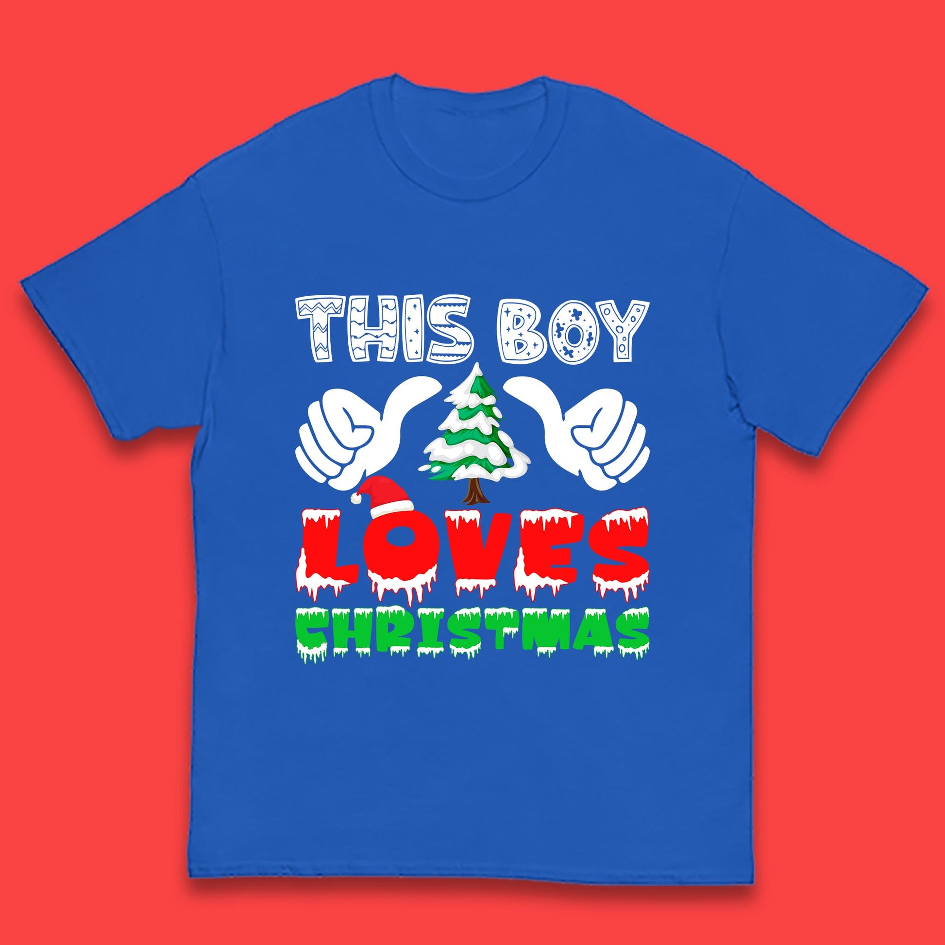 this boy loves christmas t shirt