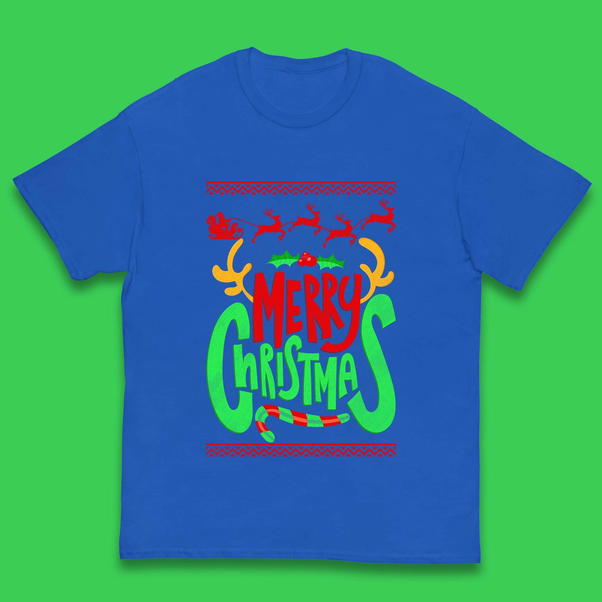 christmas reindeer antlers t shirt