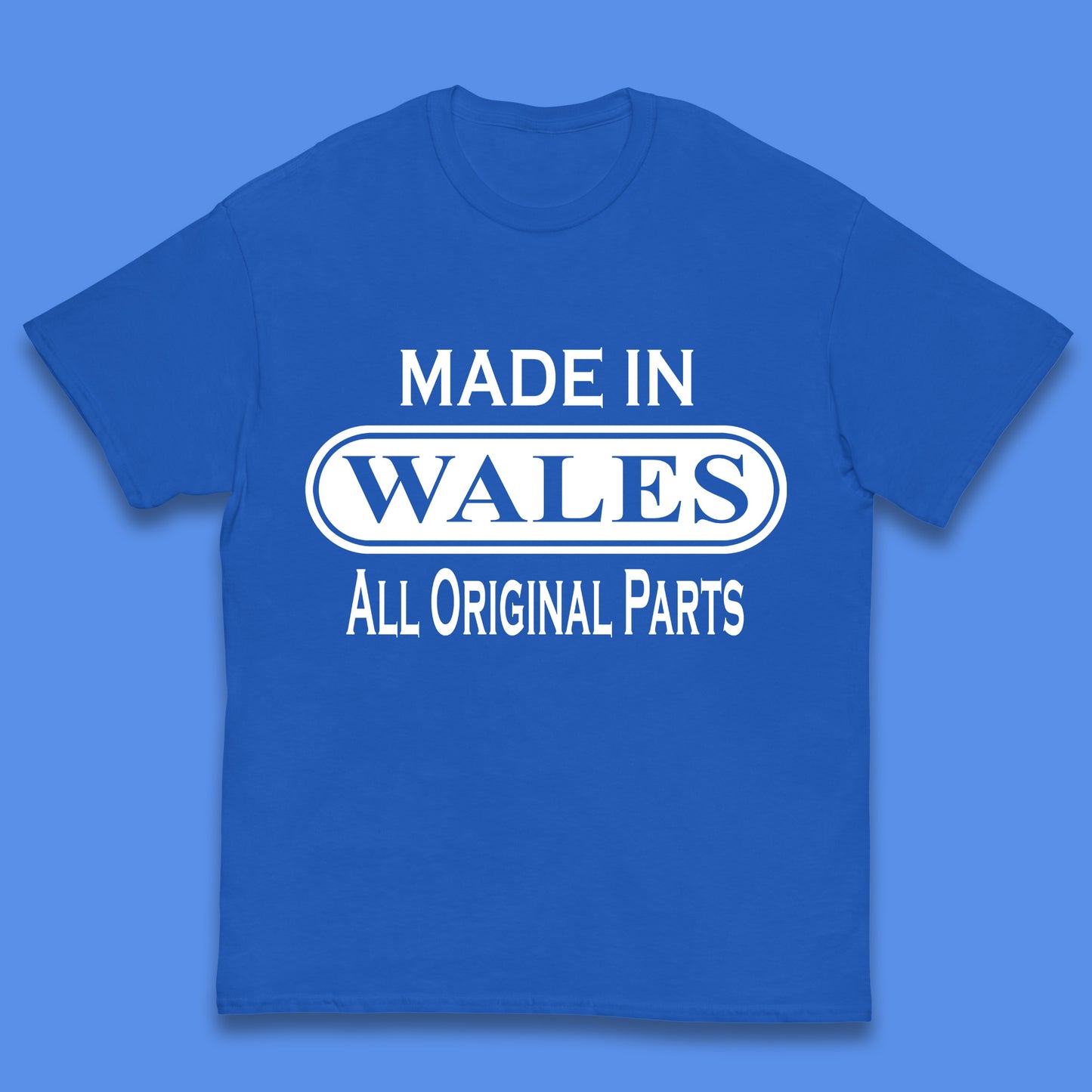 Made In Wales All Original Parts Vintage Retro Birthday Country In United Kingdom UK Constituent Country Gift Kids T Shirt