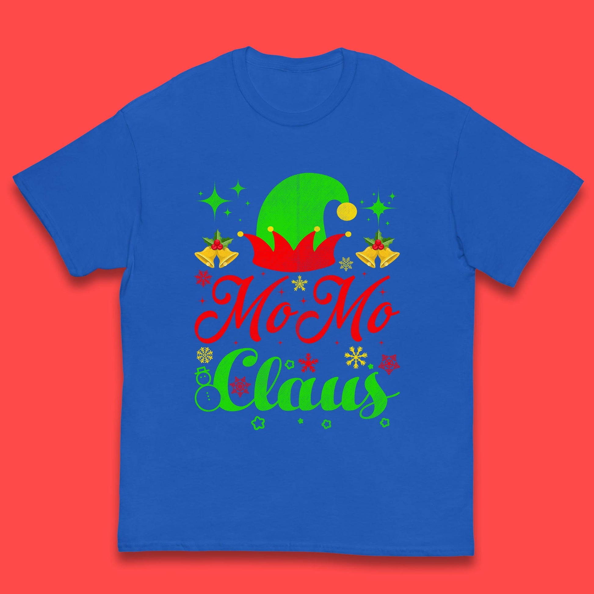 christmas momo claus elf hat t shirt
