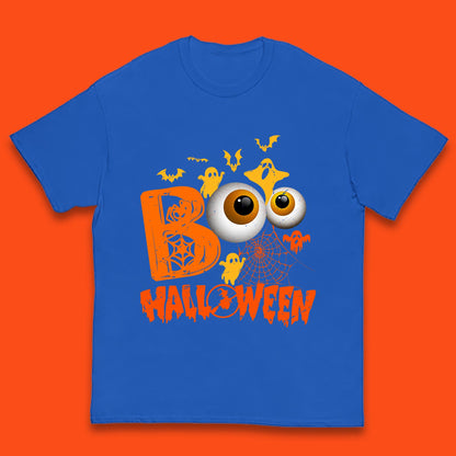 Halloween Spooky Boo Eye Balls Funny Halloween Boo Ghost Spooky Season Kids T Shirt