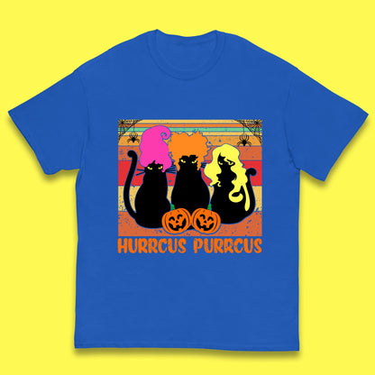 Vintage Halloween Witches Hurrcus Purrucs Scary Cat Horror Pumpkin Faces Hocus Pocus Halloween Costume Kids T Shirt