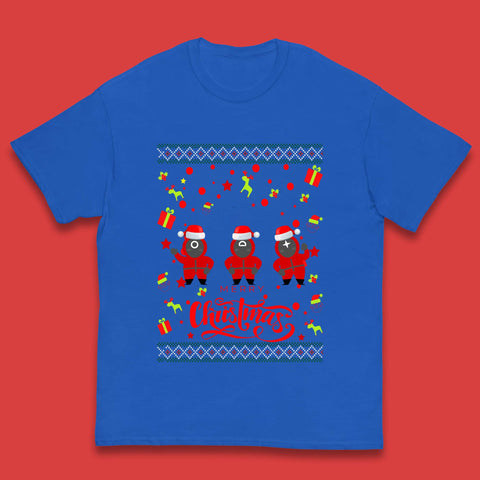 Squid Game Guards Christmas Kids T-Shirt