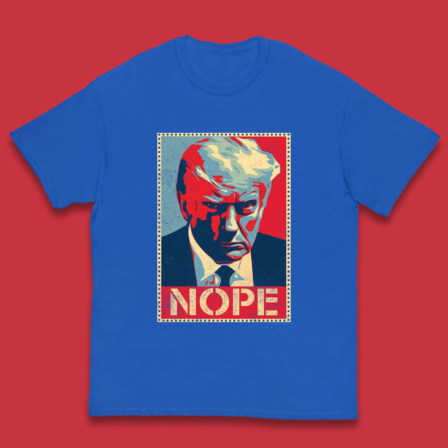 Donald Trump Nope Mugshot Funny Political Obama Hope Anti Trump Kids T Shirt