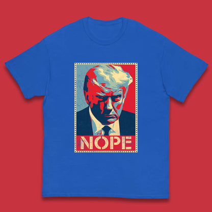 Donald Trump Nope Mugshot Funny Political Obama Hope Anti Trump Kids T Shirt