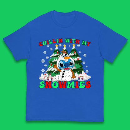 Snowman Stitch Christmas Kids T-Shirt