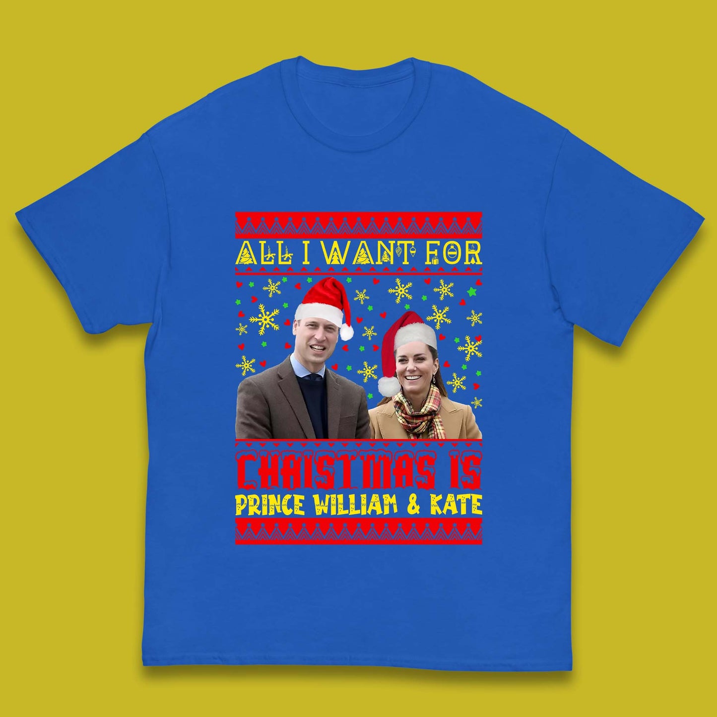 Prince William & Kate Christmas Kids T-Shirt