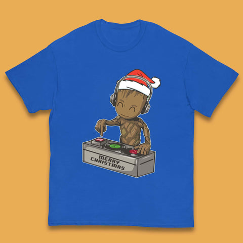 Baby Groot DJ Christmas Kids T-Shirt