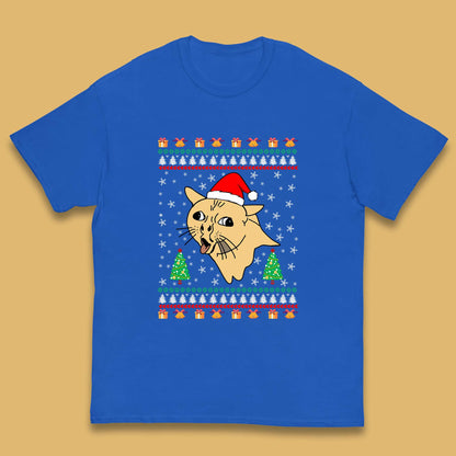 coughing cat christmas t shirt