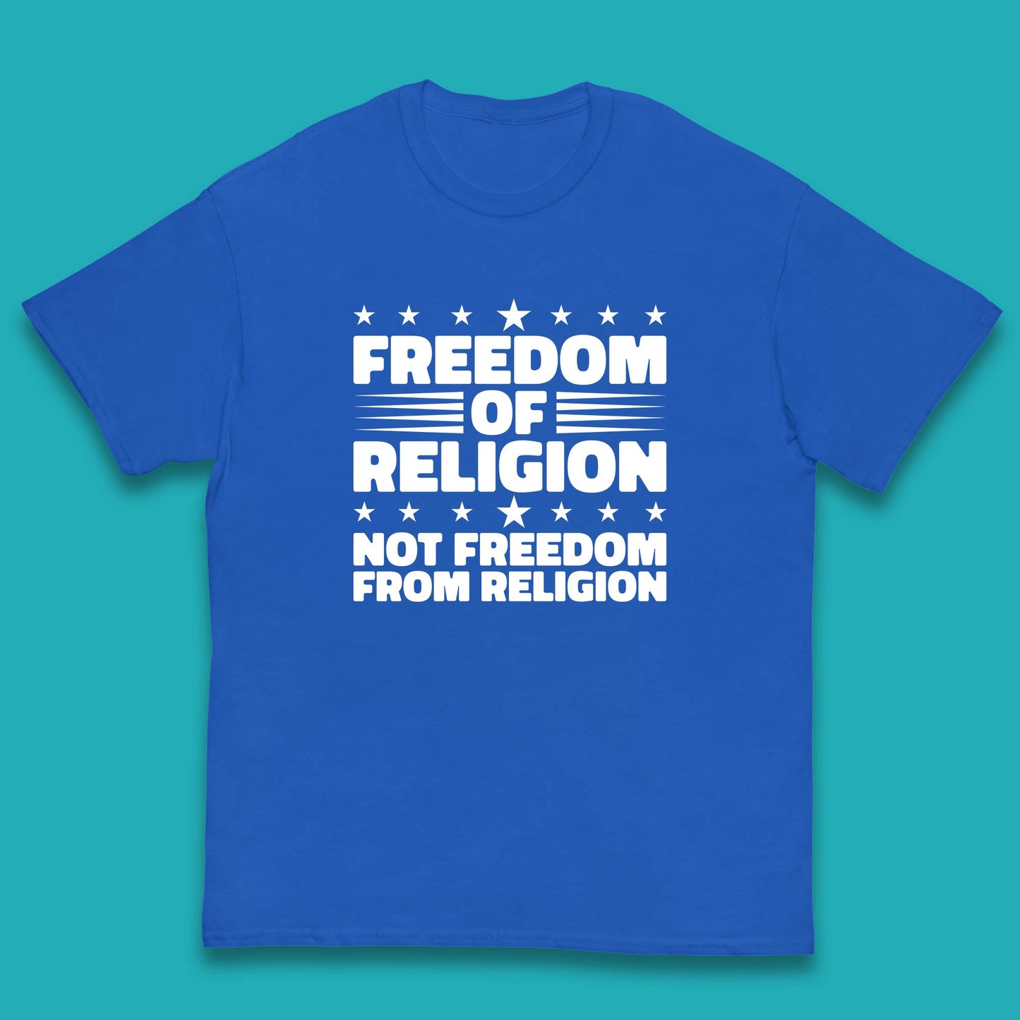 Freedom Of Religion Not Freedom From Religion Separation Of Church Of State Anti-Fascist Kids T Shirt