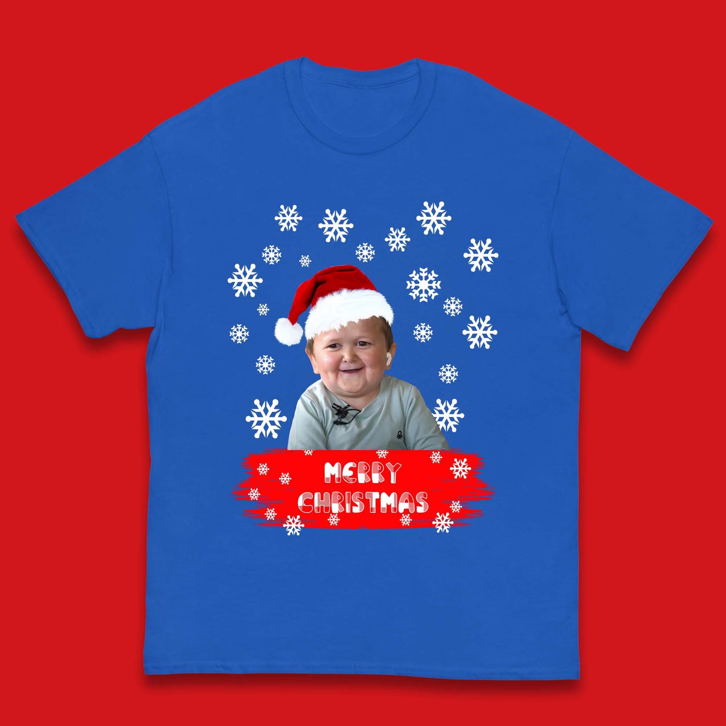 Merry Christmas Hasbulla Snowflakes Kids T-Shirt