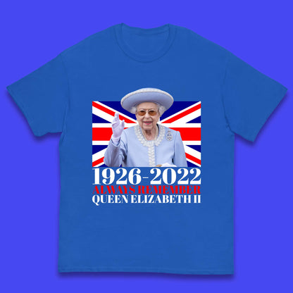 1926-2022 Queen Elizabeth II Kids T Shirt