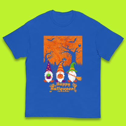 Happy Halloween Gnomies Spooky Witch Gnomes Scary Halloween Trees Gnome Lover Kids T Shirt