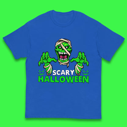 Scary Halloween Skull Zombie Mummy Horror Monster Zombie Hands Scary Vibes Kids T Shirt