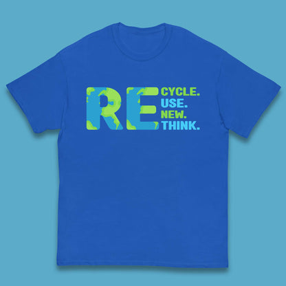 Recycle Reuse Renew Rethink Earth Day Environmental Activism  Kids T Shirt