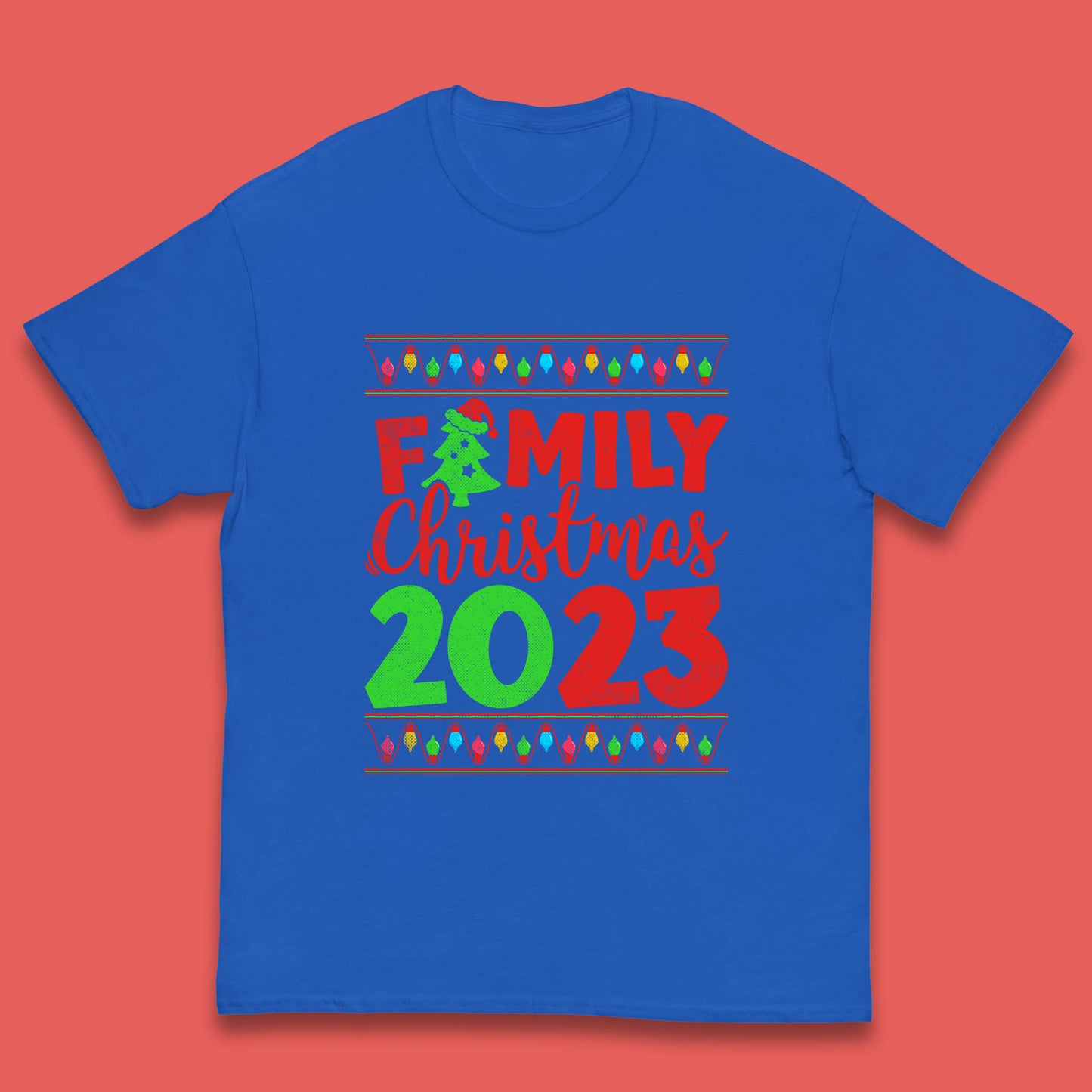 Family Christmas 2023 Merry Christmas Squad Xmas Matching Costume Kids T Shirt