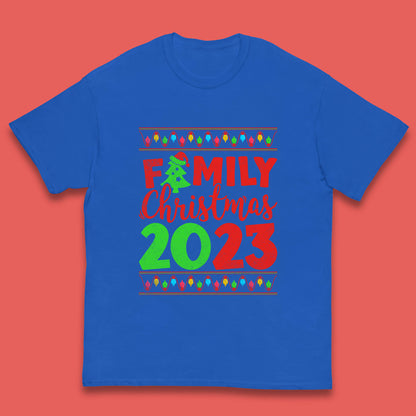 Family Christmas 2023 Merry Christmas Squad Xmas Matching Costume Kids T Shirt