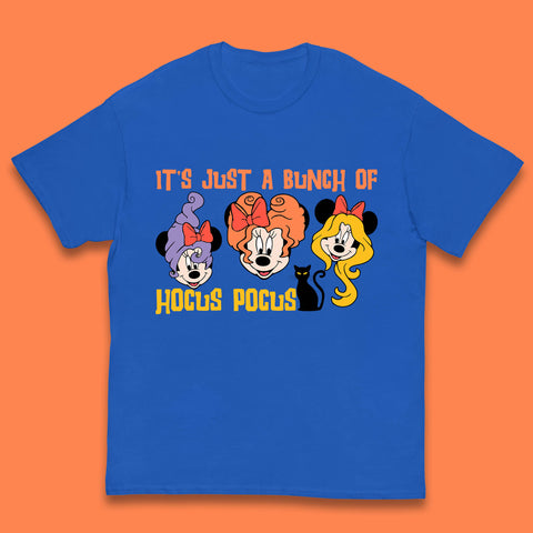 It's Just A Bunch Of Hocus Pocus Halloween Witches Minnie Mouse & Friends Disney Trip Kids T Shirt