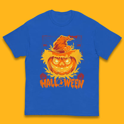 Halloween Scary Pumpkin Face Jack O Lantern Horror Halloween Night Kids T Shirt