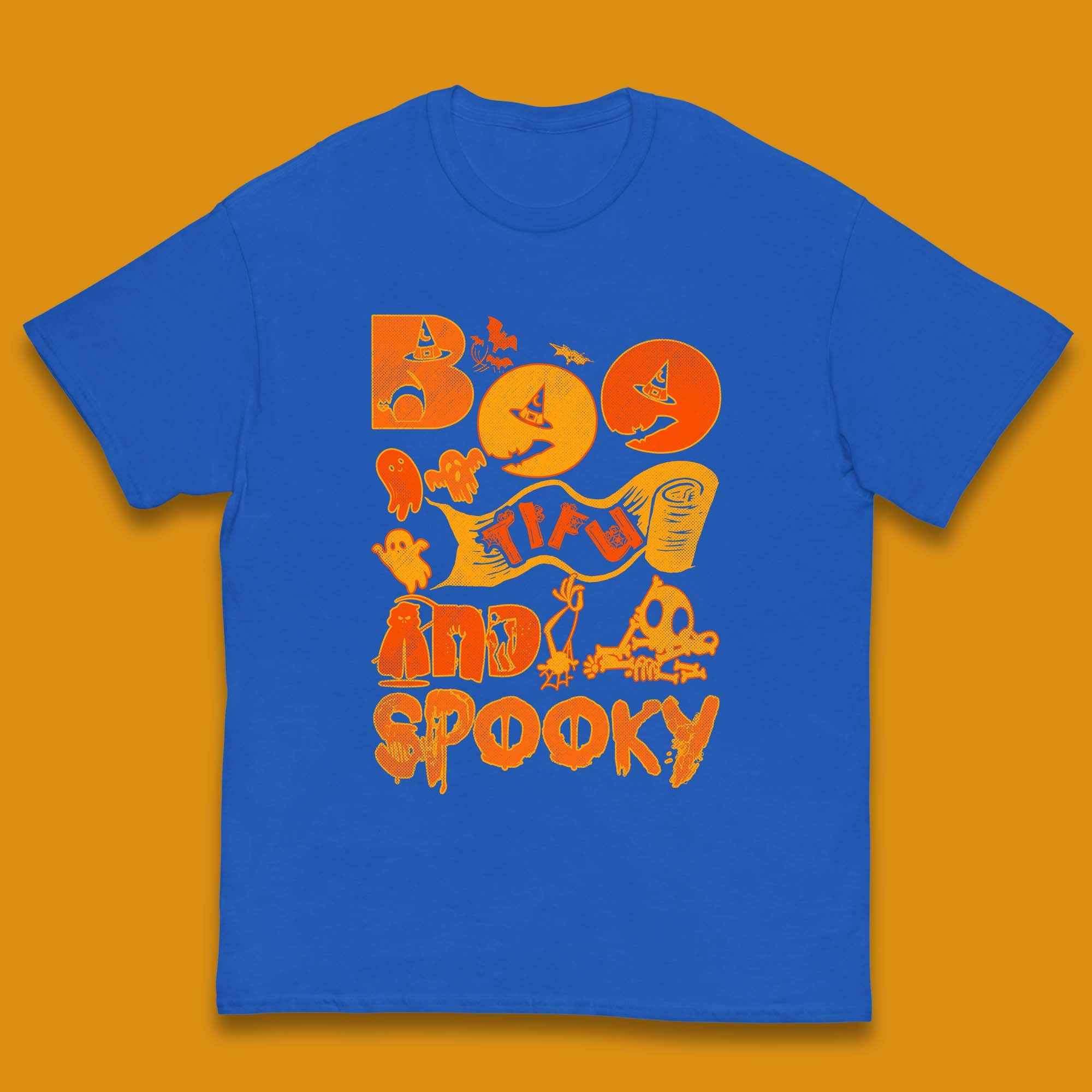 Boo Tiful and Spooky Halloween Horror Scary Boo Ghost Spooky Season Kids T Shirt